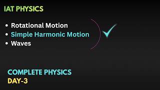 IAT Physics Day 3 (with PYQ )