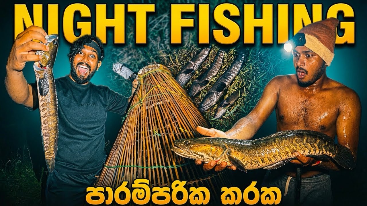 කඩුවෙන් කොටපු ලොකු මාළු – Unbelievable Village Fishing! 🌊🌪️ 