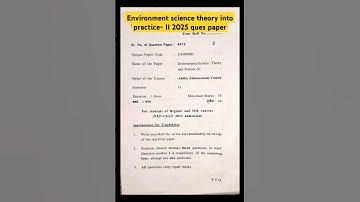 Environmental science Theory into practice- II | All course |2,3,4th sem | #evs #dusol #allugcourses