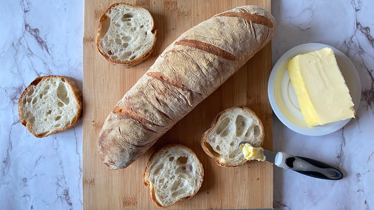 3 ORE E MEZZO !! Filoni veloci di pane senza impastare / FACILE