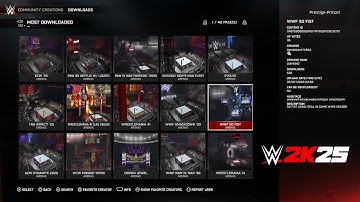 WWE 2K25 - How To Download And Play In A Custom Arena From Community Creations (PS5)