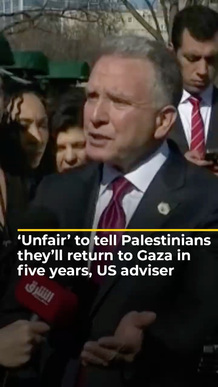 ‘Unfair’ to tell Palestinians they’ll return to Gaza in five years, says US adviser | AJ #shorts