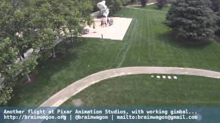 Another flight at Pixar Animation Studios, this time with working gimbal!