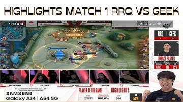 RRQ HOSHI VS GEEK FAM HIGHLIGHTS MATCH 1  MPL ID S12 PLAYOFS | RRQ VS GEEK