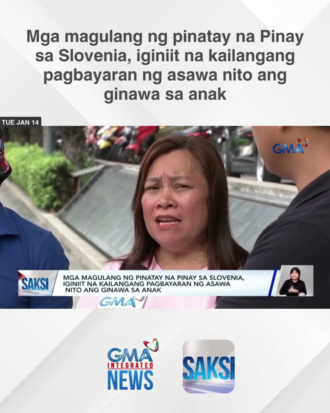 Mga magulang ng pinatay na Pinay sa Slovenia, iginiit na kailangang pagbayaran... | Saksi