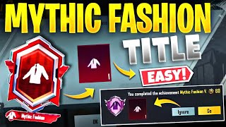 EASY WAY ( MYTHIC FASHION ) TITLE IN BGMI 😍 GET FREE MYTHIC FASHION TITLE IN BGMI/PUBG M