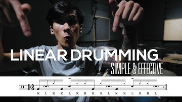 "Easy" Linear Drum Groove - Drum Lesson