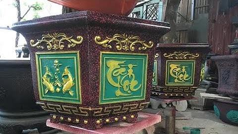 Khuôn chậu cảnh nhựa abs lục giác 60 cao 45 Cá Chép- Tài Lộc mẫu mới