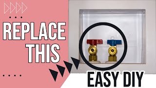 Washing machine water shut off valve replacement