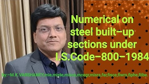 Steel Built Up Section Numerical as Compression Member  IS-(800-1984)    (PART-:5)