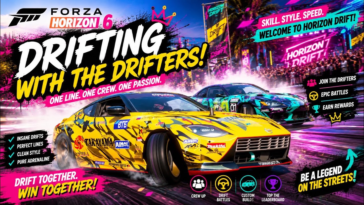 Drifting w/ Drifters on Horizon Drift - Forza Horizon 6 - Road to
