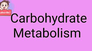 Carbohydrate Metabolism