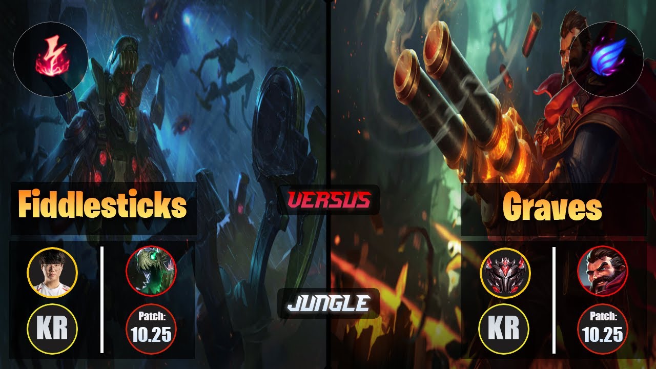 Haru FIDDLESTICKS (Jungle) [Electrocute] VS GRAVES - Grandmaster KR Patch 10.25