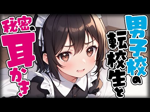 【KU100耳かき/密着/高音圧/生シチュボ】男子校に転校してきたルームメイトはまさかの女子…？！【ASMR/シチュエーション/配信/立体音響/Japanese】