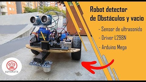 Robot detector de obstáculos y vacío, sensor de ultrasonido - Driver L298N