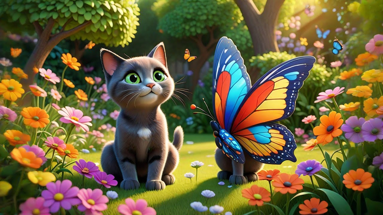 The Cat Who Caught a Butterfly 🐱🦋 | Fun Kids Story & Learning Video | Preschool Education