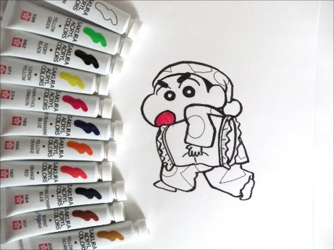 クレヨンしんちゃんキャラクター パジャマ姿のしんちゃんの描き方 How To Draw Crayon Shinchan 그림 Youtube