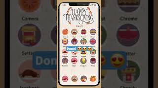 *Happy Thanksgiving*How to set up holiday theme on your iphone. iOS home screen idea holiday screenshot 1