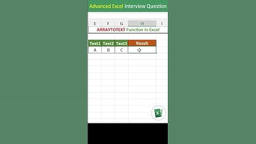ARRAYTOTEXT function in excel | ARRAYTOTEXT formula in excel | excel interview questions tips tricks