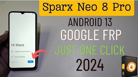 Sparx Neo 8 Pro Frp Bypass One Click (Unlock Tool) 2024