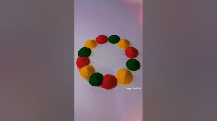 Easy Rangoli design |Simple rangoli #shorts #rangoli #art #asmr #diy #ytshorts #youtubeshorts