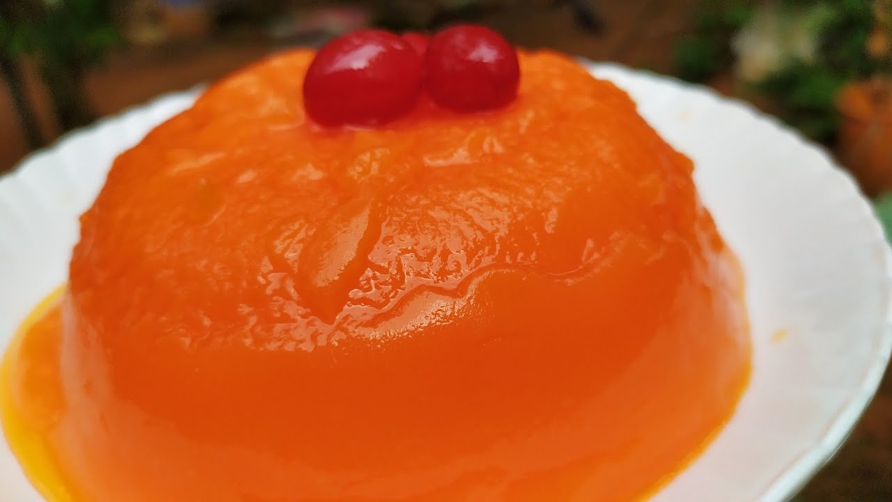 Orange pudding /Orange jelly dessert recipes - YouTube
