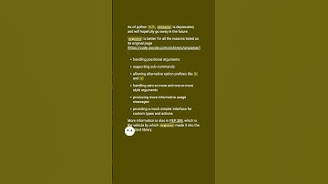 Why use argparse rather than optparse? #shorts