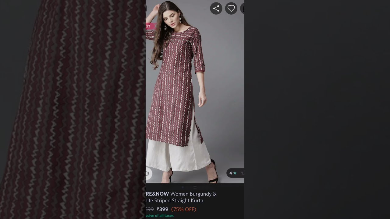 Myntra kurtas for women under 400 