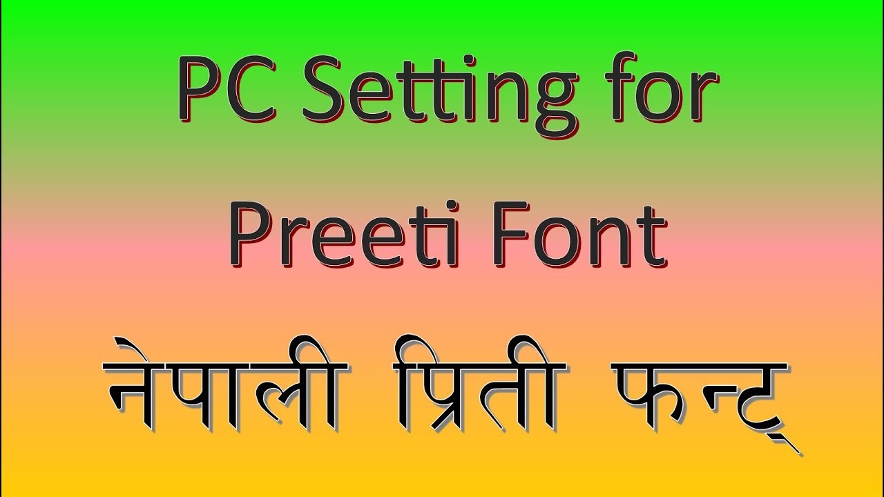 preeti font keyboard layout