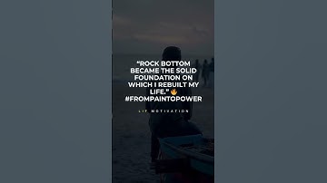 Rock Bottom Is Your Comeback Foundation 🔥 #motivation #life #motivationalquotes #quotes #inspiration