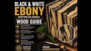 Black and White Ebony Wood Guide - Identification, Grain, Uses & Properties
