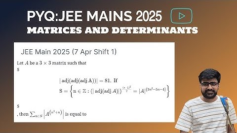 Let A be a 3×3 matrix such that |adj(adj(adj A))|=81. If S ={n∈Z: (|adj(adj A)|)^(n-1)²/2 = |A|