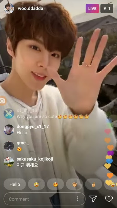 Ending part of Kim WooSeok insta live 01232020