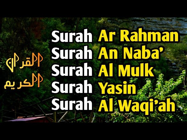 PENENTRAM HATI GUNDAH DAN RESAH | SURAH AR-RAHMAN, AN-NABA', AL-MULK, YASIN, AL-WAQI'AH class=