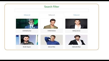 Html search filter jquery