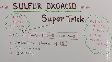 BEST TRICK for OXOACIDS of Sulphur (S-S S-O-O-S  S-O-S bonds) for IIT JEE NEET @IITianThinking