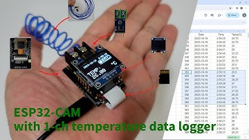 How to make a 1-channel temperature data logger with ESP32-CAM and built-in SD card.|Save as Excel.