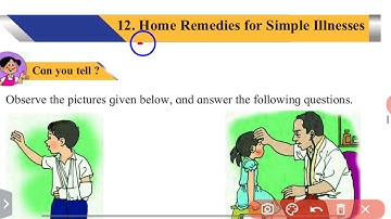 4th  EVS.1 Lesson 12 - Home Remedies for Simple Illness .. Maharashtra Board