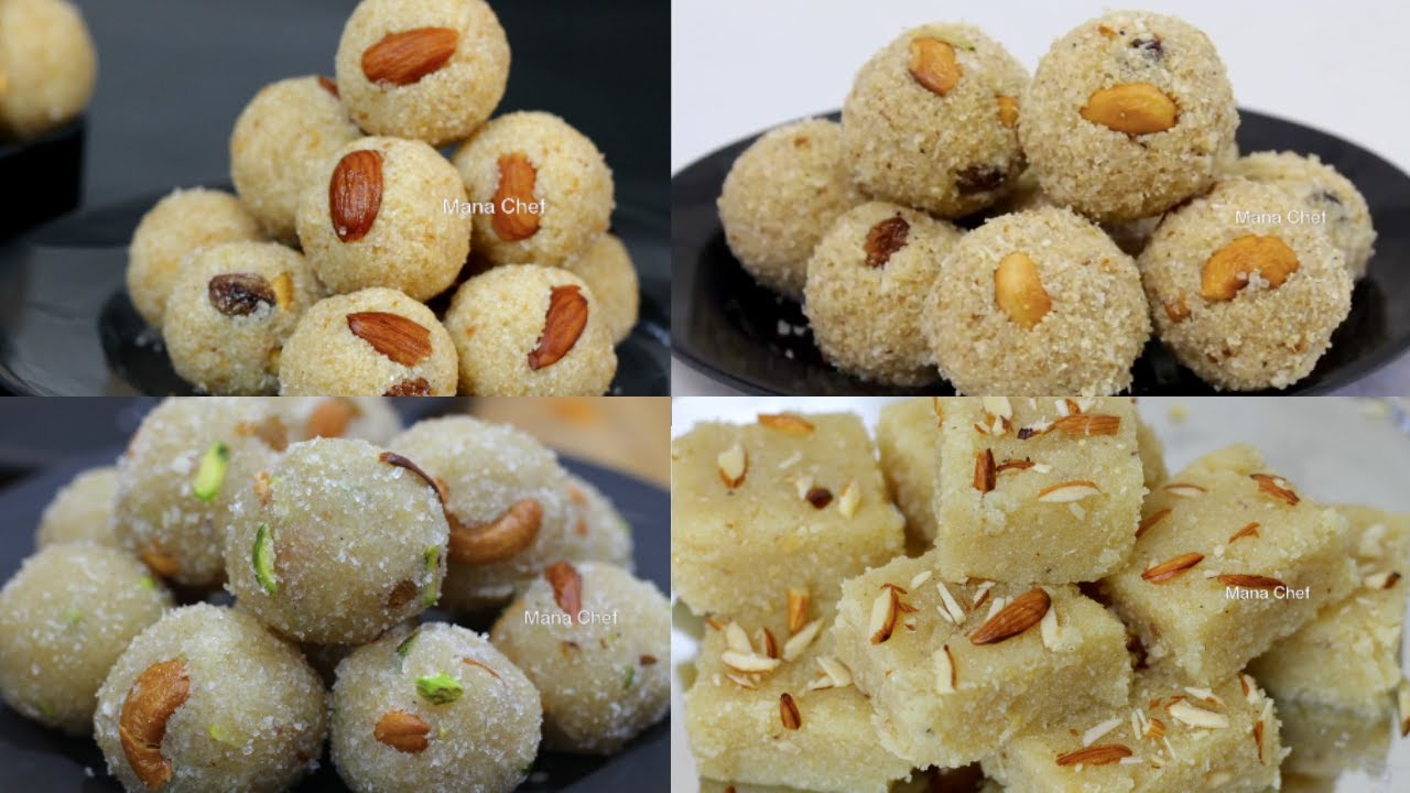 రవ్వతో 4 రకాల సింపుల్ & టేస్టీ స్వీట్స్ Diwali Special Rava Sweet Recipes