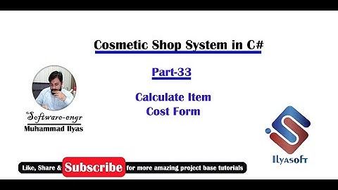 Cosmetic Shop System Part 33 Calculate Item Cost Form in C# C Sharp