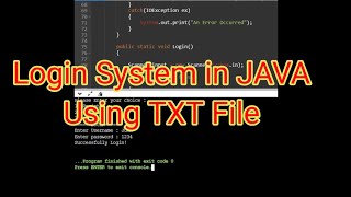 Login and Registration from TXT File