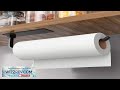 Paper Towel Holder Self Adhesive or Drilling Matte Black Upgraded Aluminum Kitchen
