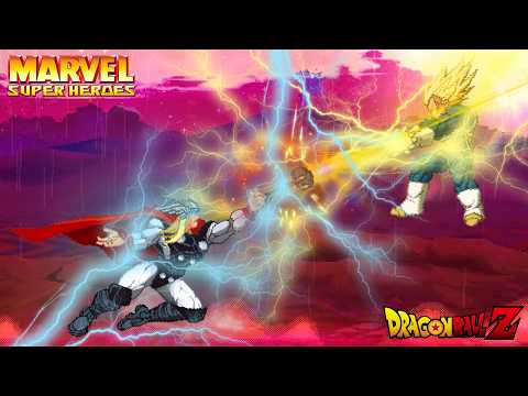 Vegeta vs Thor Odinson | Transformations | Marvel X  Dragon Ball Z