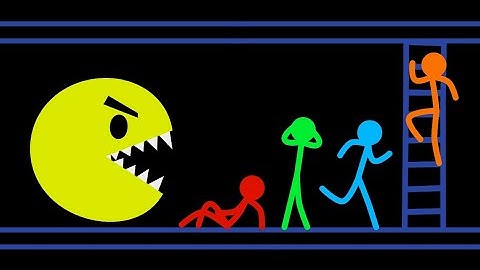 Red and Blue , Stickman Escape Animation - Part 30( PACMAN )