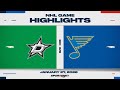 NHL Highlights | Stars vs. Blues - January 27, 2026
