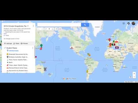 how to add place pins information to a shared google map youtube