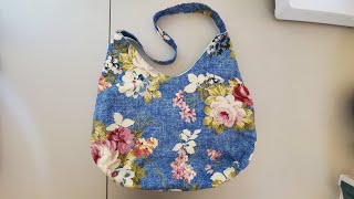 DIY DUCK CANVAS MULTIPOCKET SHOULDER BAG HOBO BAG|MAKING A SHOULDER BAG OR HOBO BAG SEWING TUTORIAL