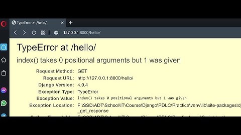 TypeError | index() takes 0 positional arguments but 1 was given Django Error | Python | Aryadrj