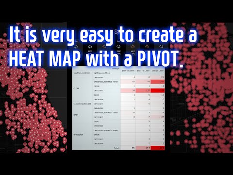 It is very easy to create a heat map with a pivot.