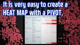 It is very easy to create a heat map with a pivot.